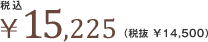 ��15,225�i�Ŕ� ��14,500�j