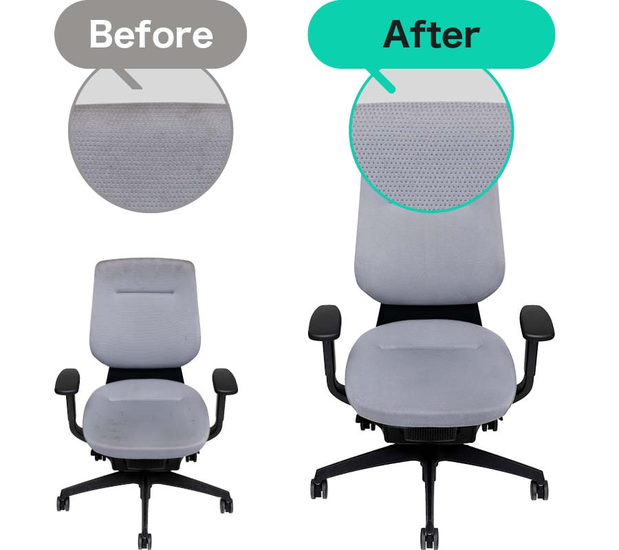 オフィスチェアクリーニングのBefore After のイメージ画像