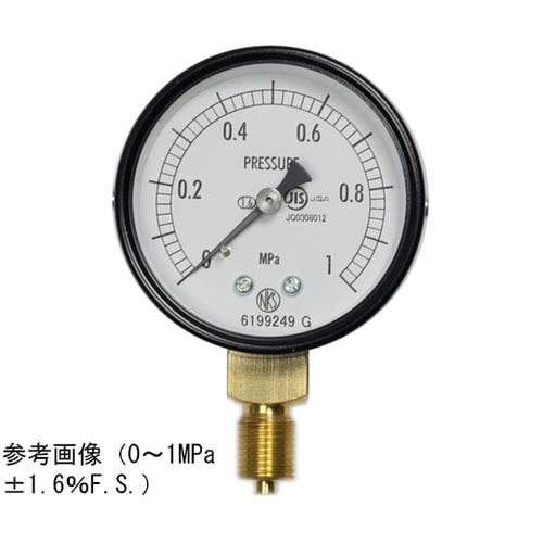 普通形圧力計(Φ60) 立形A枠 −0.