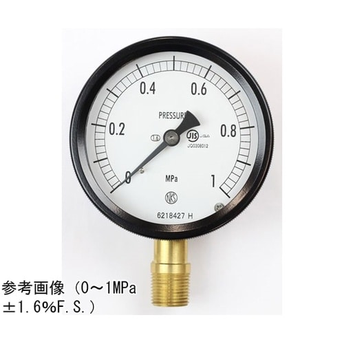 密閉型圧力計(75Φ) 立形A枠 1MP