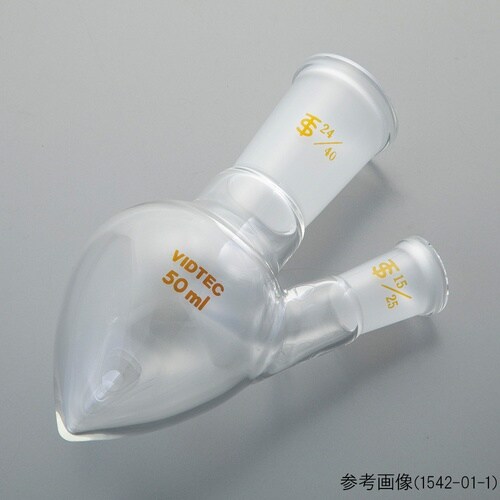 二ツ口梨形フラスコ 500mL 24/4