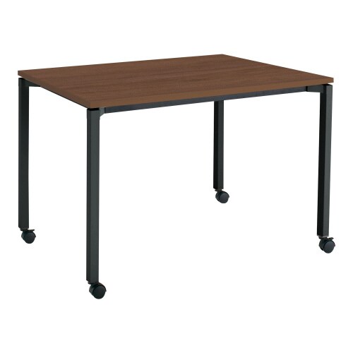 ジュート 角形天板 4本塗装角脚キャスター