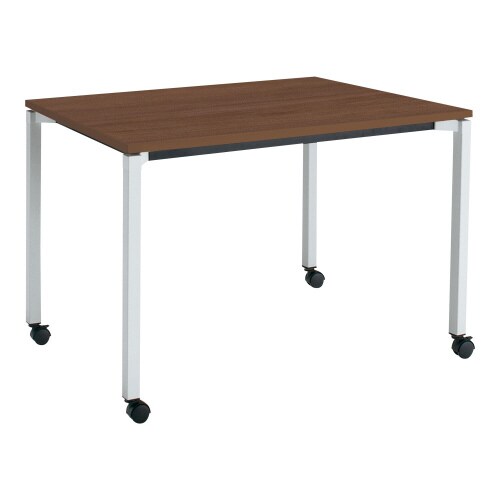 ジュート 角形天板 4本塗装角脚キャスター