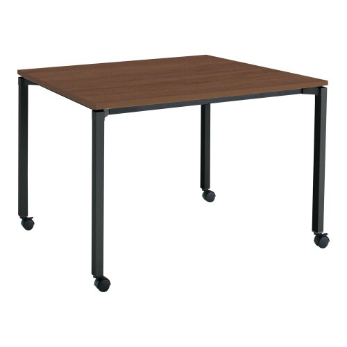 ジュート 角形天板 4本塗装角脚キャスター