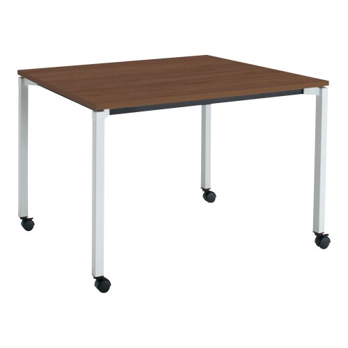 ジュート 角形天板 4本塗装角脚キャスター