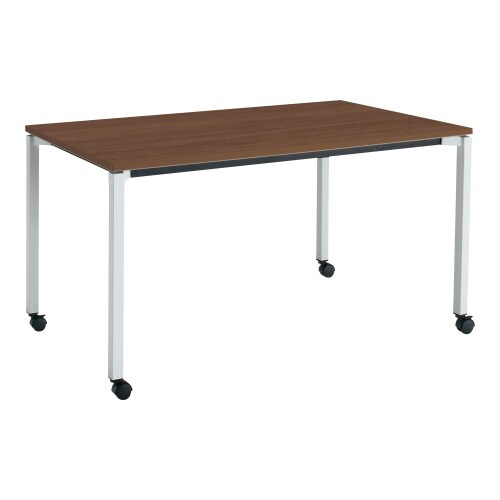 ジュート 角形天板 4本塗装角脚キャスター