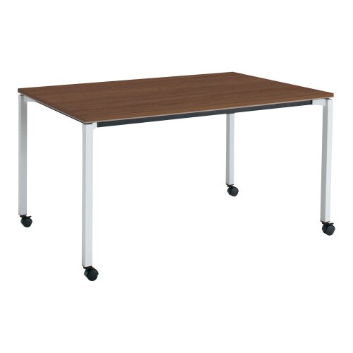 ジュート 角形天板 4本塗装角脚キャスター