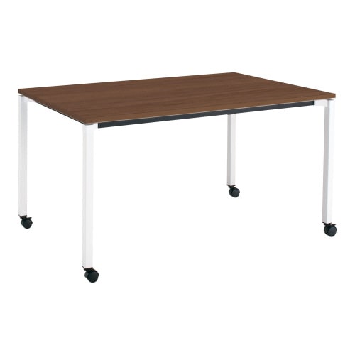 ジュート 角形天板 4本塗装角脚キャスター