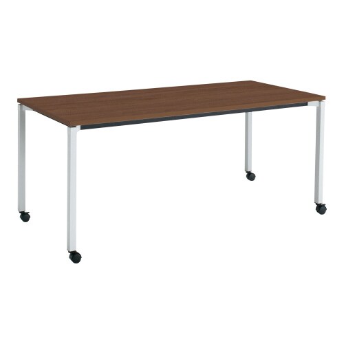 ジュート 角形天板 4本塗装角脚キャスター