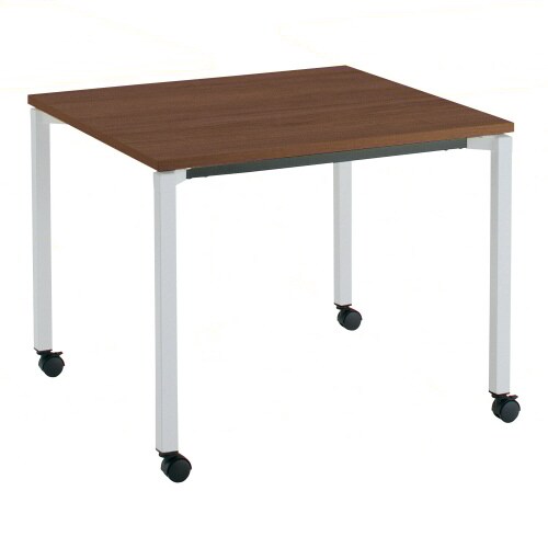 ジュート 角形天板 4本塗装角脚キャスター