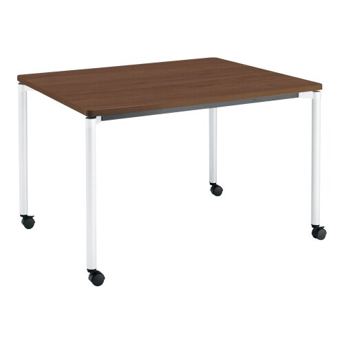 ジュート 角形天板 4本塗装丸脚キャスター