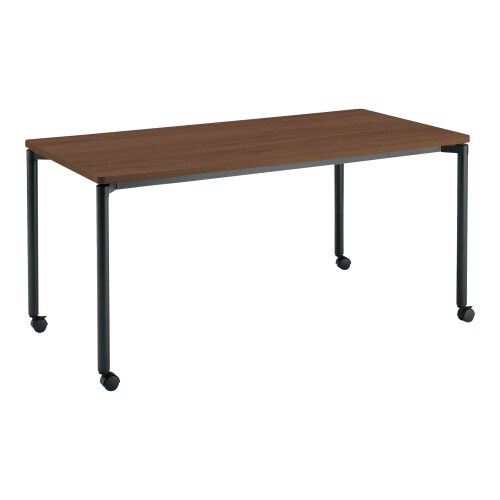 ジュート 角形天板 4本塗装丸脚キャスター