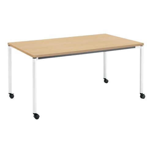 ジュート 角形天板 4本塗装丸脚キャスター