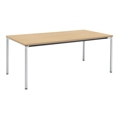 ジュート 角形天板 4本塗装丸脚アジャスター