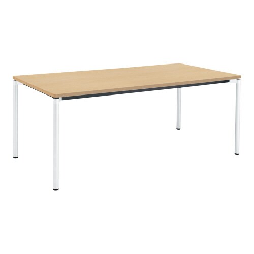 ジュート 角形天板 4本塗装丸脚アジャスター