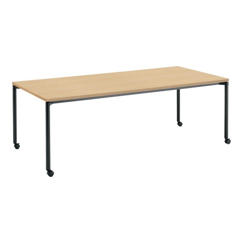 ジュート 角形天板 4本塗装丸脚キャスター