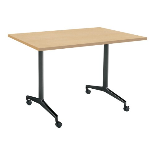 ジュート 角型天板 T字塗装脚キャスター