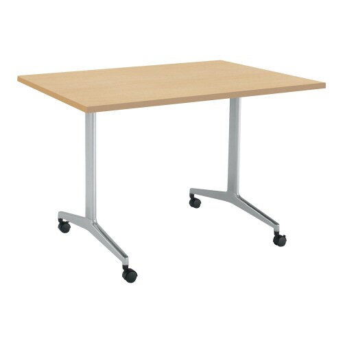 ジュート 角型天板 T字塗装脚キャスター