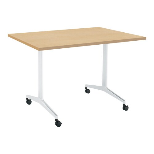 ジュート 角型天板 T字塗装脚キャスター