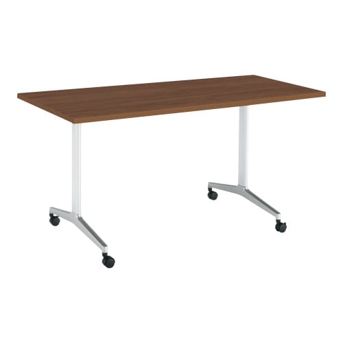 ジュート 角天板 T字ポリッシュ脚キャスター