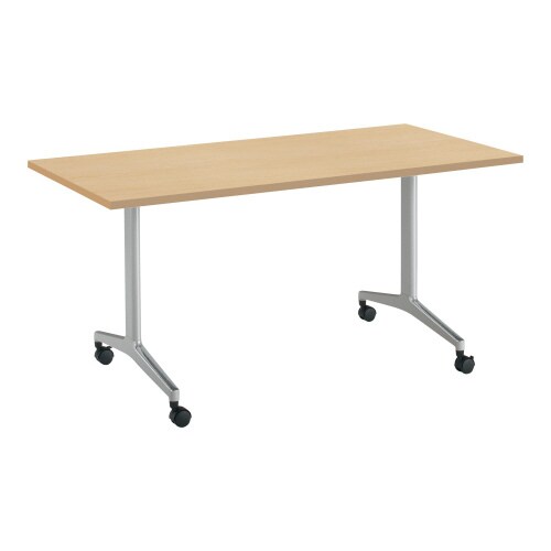 ジュート 角型天板 T字塗装脚キャスター