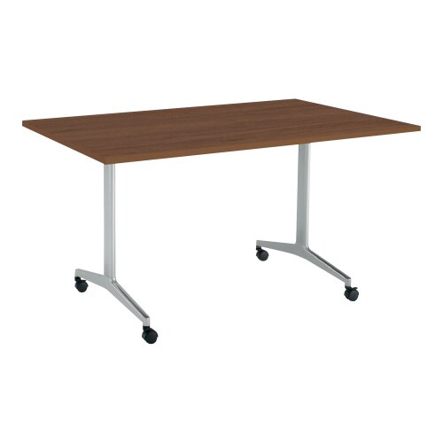 ジュート 角型天板 T字塗装脚キャスター