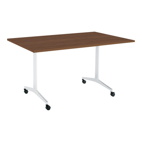 ジュート 角型天板 T字塗装脚キャスター