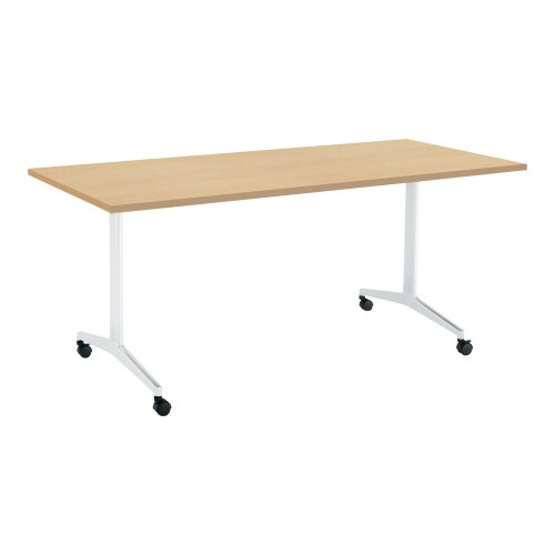 ジュート 角型天板 T字塗装脚キャスター