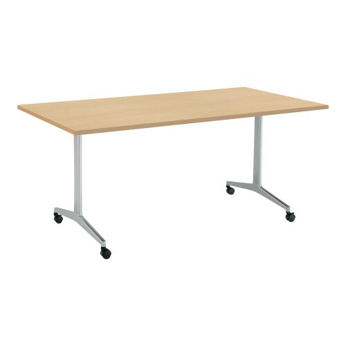 ジュート 角型天板 T字塗装脚キャスター