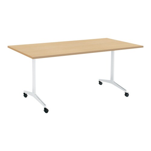 ジュート 角型天板 T字塗装脚キャスター