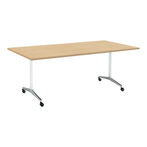 ジュート 角天板 T字ポリッシュ脚キャスター