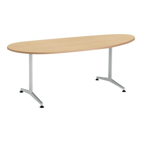 ジュート 長円形天板 T字塗装脚アジャスター