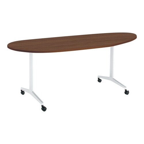 ジュート 長円形天板 T字塗装脚キャスター