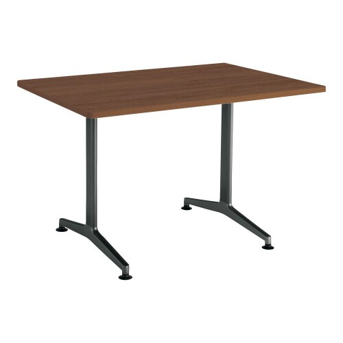 ジュート 角型天板角R T字塗装脚アジャスター