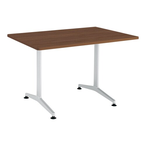 ジュート 角型天板角R T字塗装脚アジャスター