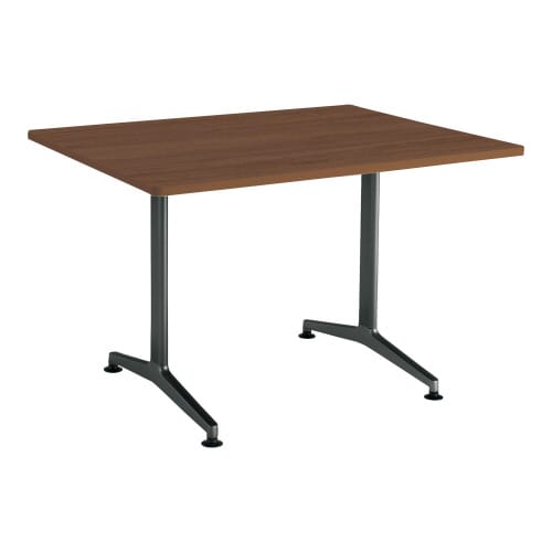 ジュート 角型天板角R T字塗装脚アジャスター