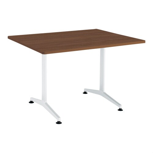 ジュート 角型天板角R T字塗装脚アジャスター