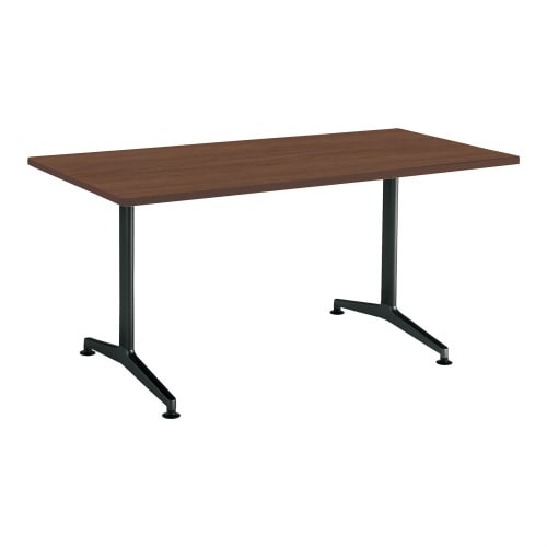 ジュート 角型天板角R T字塗装脚アジャスター