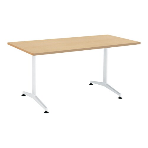 ジュート 角型天板角R T字塗装脚アジャスター