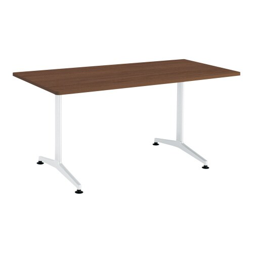 ジュート 角型天板角R T字塗装脚アジャスター