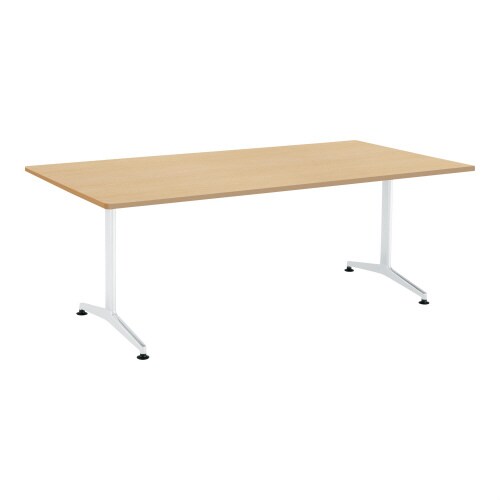 ジュート 角型天板角R T字塗装脚アジャスター