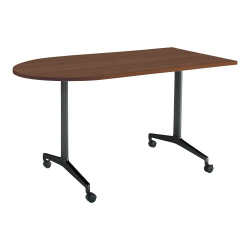 ジュート U字形天板 T字塗装脚キャスター