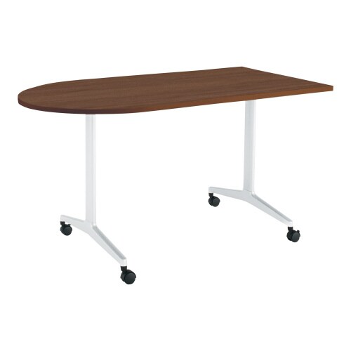 ジュート U字形天板 T字塗装脚キャスター