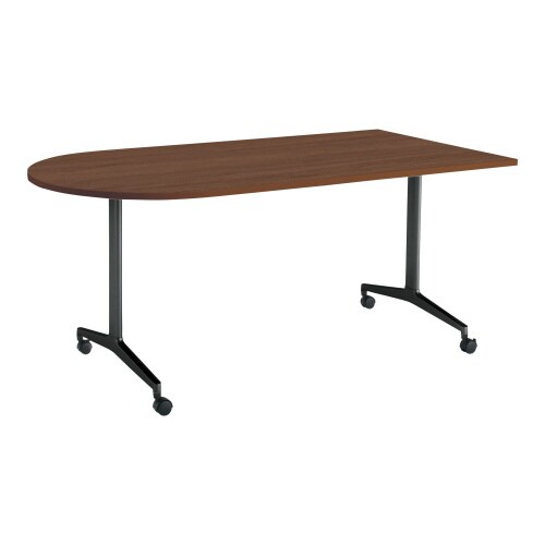 ジュート U字形天板 T字塗装脚キャスター