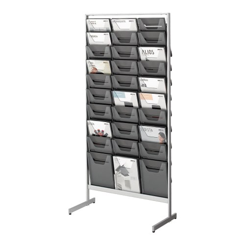 トレー型パンフレットスタンド 薄型 3列10段