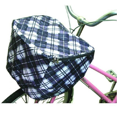 デザイン前カゴカバー チェック黒1枚