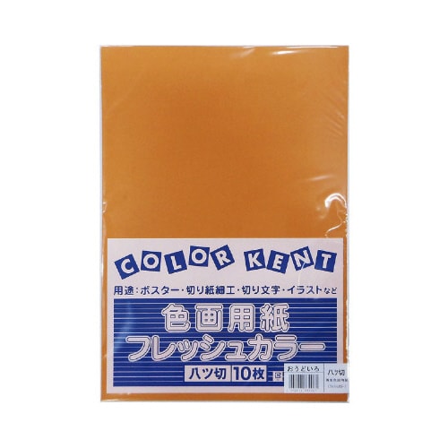 再生色画用紙 八切 おうどいろ 10枚