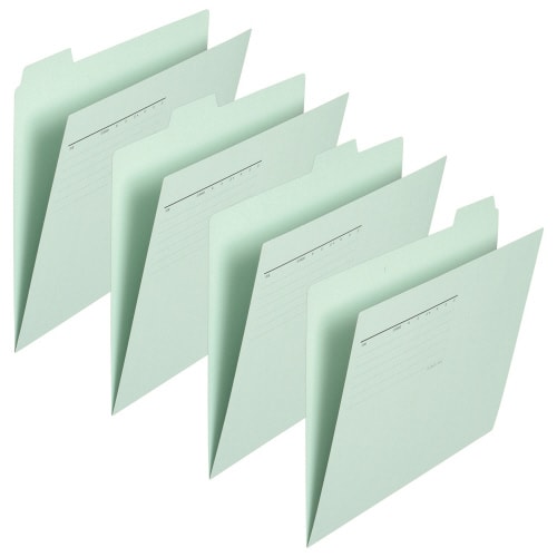 カットフォルダー 4山A4横 ブルー×10