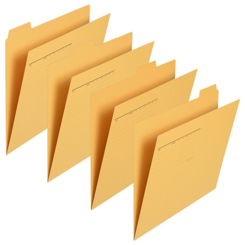 カットフォルダー 4山A4横 イエロー×10