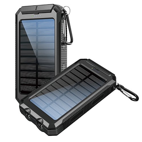 ライト付きソーラーバッテリー8000mAh